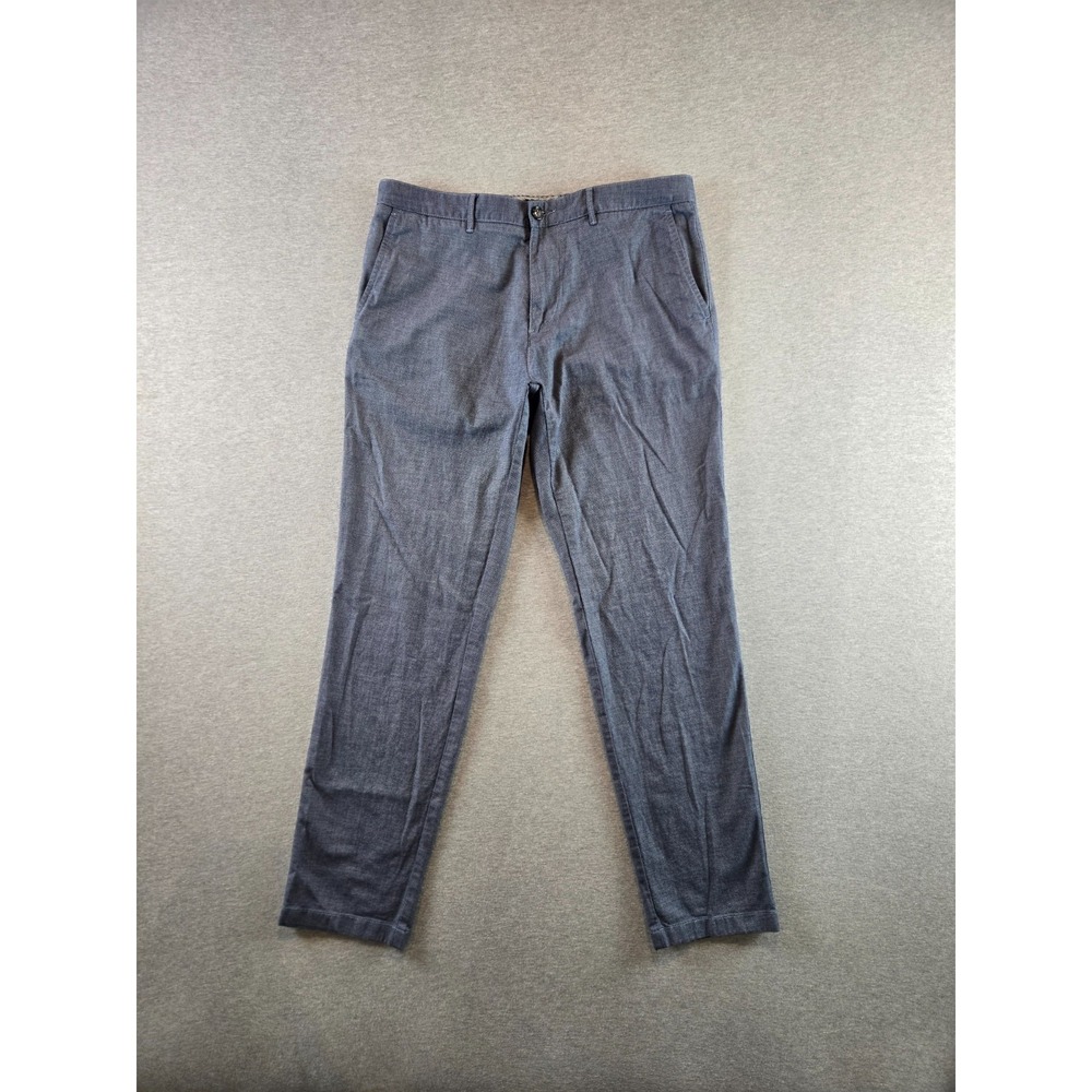 Hugo‎ Boss Crigan Pants Mens 36x32 Blue Speckled Weave Trousers Office Business